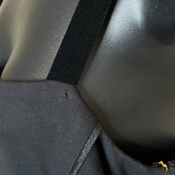 Juicy Couture Black Ponte Layered Hem Mini Dress Size 10 Runs Small - Picture 8 of 16